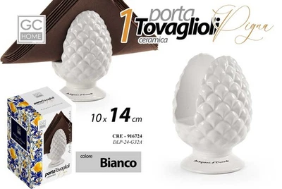 PORTATOVAGLIOLI PIGNA DA TAVOLO CERAMICA STIL SICILIA CLASSICO MODERNO 14*10 cm - Immagine 1 di 3