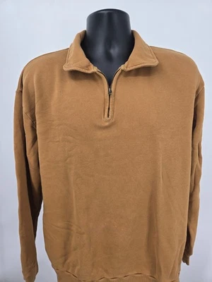 Pendleton Pullover Mustard Yellow XL Cotton Long Sleeve 1/4 Zip Thomas Kay - Image 1 of 4