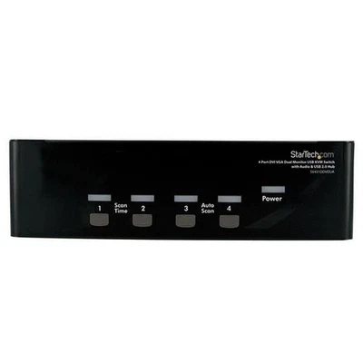 StarTech Switch KVM VGA DVI a 4 porte DOPPIO MONITOR - Immagine 1 di 4