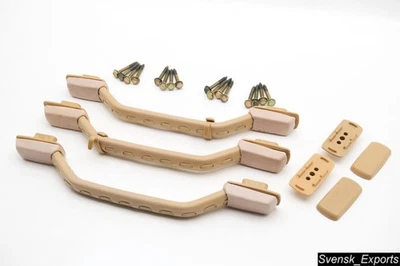 Volvo 262 262C Bertone 79-81 OEM TAN Leather Ceiling Grab Handle Headliner SET  Foto 1 de 3