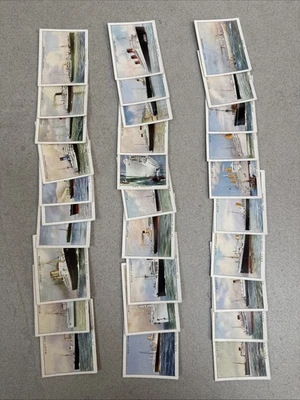 Vintage Cigarette Cards Famous British Liners’ 2nd Series Of 30 Full Set - Image 1 of 4