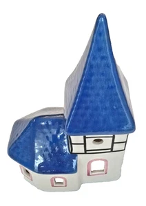 Vintage Ursula Leyk Lichthaus West German Votive Light Up Cottage 1989 Signed - Picture 1 of 11