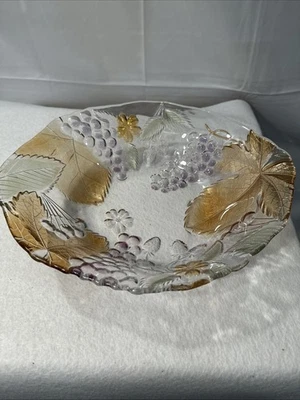 Mikasa Crystal Oblong Cornucopia Fruit Bowl Salad bowl Heavy Glass Classy - Image 1 of 4