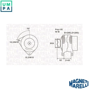 ALTERNATOR 063731496010 FOR PEUGEOT PARTNER/PATAGONICA/URBANA/MPV/ESCAPADE/Box - Picture 1 of 9