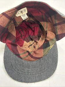 VTG J Crew Hat Cap Oarsman Fitted Mens Medium Gray USA Union Ear Flaps Preppy - Picture 1 of 7