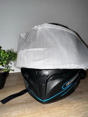 Getmoon Motorradhelm Neu Ungetragen Größe M Schwarz Blau Sportlich - Bild 1 von 4
