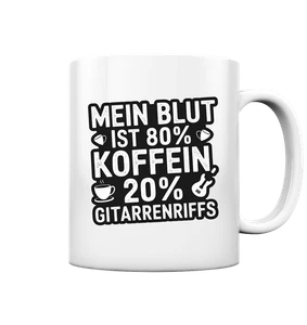 Mi sangre es 80% cafeína, 20% riffs de guitarra - taza | café regalo falda - Imagen 1 de 2