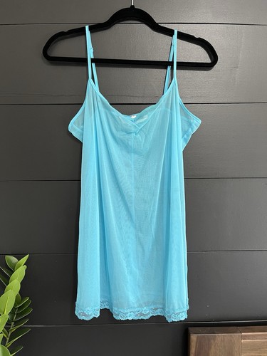 UNDERCOVER Abito da notte Victoria’s Secret vintage blu elettrico lingerie trasparente taglia M us intime ottimeioni