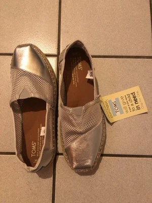 Silver Mesh TOMS Schuhe - Neu - Bild 1 von 3