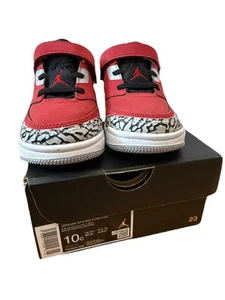Jordan Toddlers Spizike Low (TD) Sneakers Slip On Red Gray Size 10 NEW IN BOX ❤️ - Picture 1 of 6