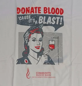 Camiseta Rosie the Riveter Donate Blood It's a Blast NUEVA nueva sin etiquetas grande - Imagen 1 de 5