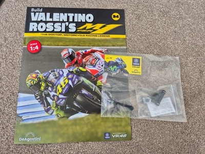 1/4 DEAGOSTINI BUILD THE YAMAHA YZR-M1 VALENTINO ROSSI BIKE PART ISSUE #34 - Image 1 of 3