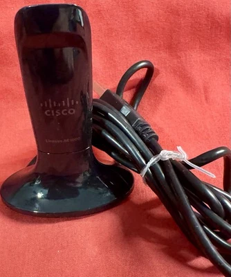 Cisco Linksys AE1000 High Performance Wireless-N USB ADAPTER W/wired Base Used. - Image 1 of 3