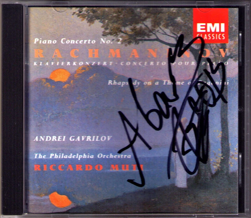 Andrei GAVRILOV Signiert RACHMANINOV Piano Concerto No.2 EMI CD Riccardo MUTI - Bild 1 von 1