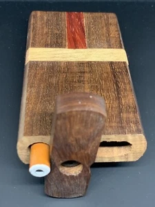 PORTABLE FLOWER USA TOBACCO SMOKING PIPE BOWL HITTER 4" DUGOUT BOX POCKET OG SET - Picture 1 of 12
