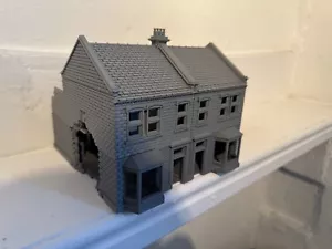 Ruined English Houses Victorian 28mm WW2 Tabletop Terrain Wargaming Buildings V1 - Picture 1 of 7