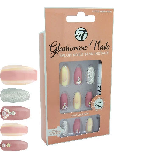 W7 Glamorous Nails - Little Memories Shiny False Fake Stick On Glue Included - Image 1 of 1