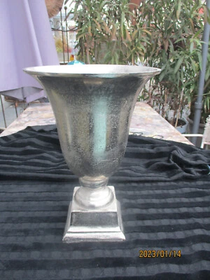 Kleine Pokalvase von Colmore, Aluminium vernickelt - Bild 1 von 4