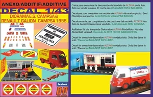 ANEXO DECAL 1/43 DIORAMA E.S. CAMPSA & RENAUL GALION CAMPSA 1955 (09) - Picture 1 of 1