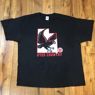 UTAH UTES Country Tee  Vintage Red-Tailed Hawk Logo NCAA College Sports Mens 2XL - Image 1 of 4