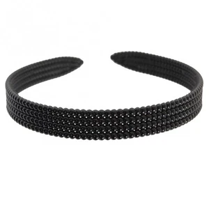 Diadema de lujo accesorios para el cabello horquilla tocado negro nuevo - Imagen 1 de 1