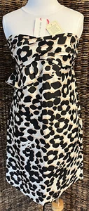 NWT See By Chloé 100% Silk Strapless Dress, Leopard Print Multicolor, 4 - Picture 1 of 7