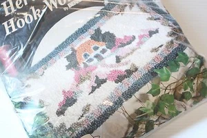 ENGLISH COTTAGE Hook Work Kit, vintage Hook work kit, Bernat kit, gift for her - Picture 1 of 5