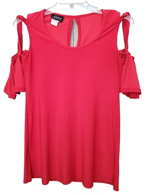 Blusa Artex Fashions Roja Hombro Frío Cerradura Espalda Talla Mediana Foto 1 de 4