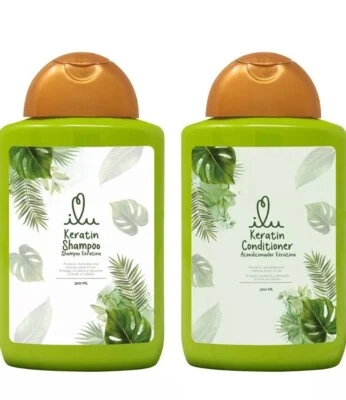 ILU Keratin Shampoo & Conditioner for Hair 10fl (Pack of 2) Keratin, New - Image 1 of 4