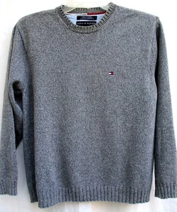 TOMMY HILFIGER..GRIS..100% ALGODÓN.. SUÉTER.. HOMBRES GRANDES - Imagen 1 de 5