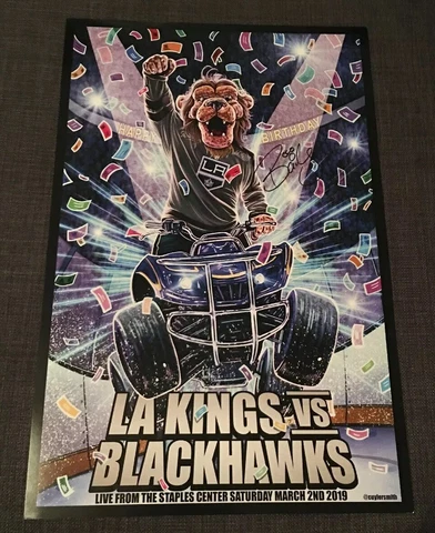 BAILEY #72 Los Angeles Kings Signed HAPPY BIRTHDAY BAILEY 11x17” Poster Cover