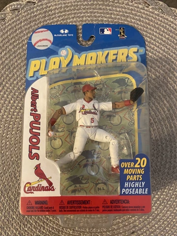 Albert Pujols St Louis Cardinals Playmakers Figure NIB MLB Cards 2010 McFarlane Cover