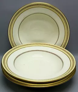 Royal Doulton THE STERLING Rim Soup Bowls SET OF FOUR - Picture 1 of 3
