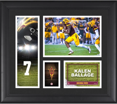 Kalen Ballage Arizona State Sun Devils Framed 15x17 Collage Cover