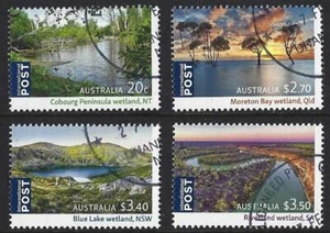 AUSTRALIA 2021 RAMSAR HUMEDALES JUEGO DE 4 FINOS USADOS - Imagen 1 de 1