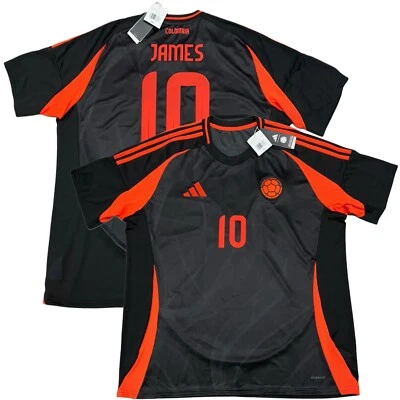 Camiseta visitante Colombia 2024/25 #10 James Rodriguez 2XL Adidas Copa América Kit Foto 1 de 4
