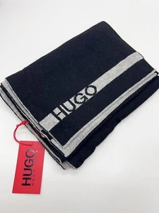 Hugo Boss Scarf Men's NWT/Grey and Black - Picture 1 of 5