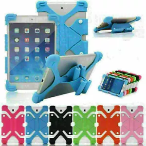 For 7.9" 8" inch Tablet Universal Kids Silicone Bracket Back Case Flexible Cover - Picture 1 of 30