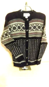 Scottish Fair Isle Wool Cardigan Jacket - Nor'easterly by Harley of Scotland - Picture 1 of 7