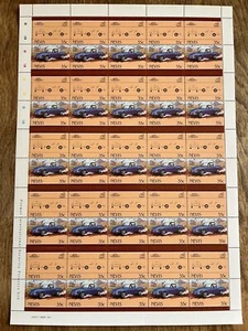 Lot of 10 sheets 1984 CARS Porsche "911 S Targa" (1970)-50x35c **-NEVIS-500 stps - Picture 1 of 2