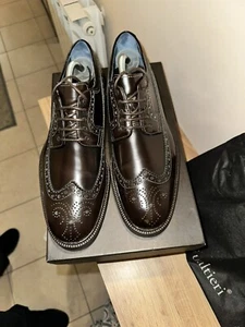 Scarpe Stringate Cristiano Gualtieri Mod.710 Misura 41 Nuove Testa Di Moro - Foto 1 di 8