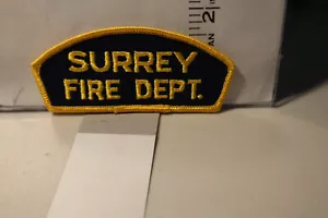 Parche de fuego SURREY FIRE DEPT BRITISH COLUMBIA CANADÁ AMARILLO ROCKER - Imagen 1 de 1