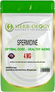 Spermidine Capsules | Cellular Vitality | 4mg Vegan | Herb-ology - Picture 1 of 2