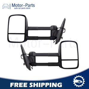 For 2003-2007 Silverado Sierra Power+Heated+Smoke LED Signal Towing Mirrors - Picture 1 of 9