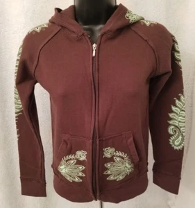 Beate Active Womens Sweatshirt Shirt Top Blouse Size S Small Green Floral - Picture 1 of 4
