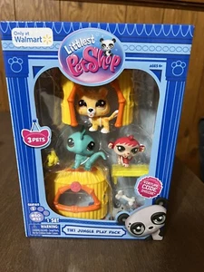 Littlest Pet Shop Gen 7 LPS Mascotas #50 #51 #52 Juego Tiki Jungle con Código Virtual - Imagen 1 de 11