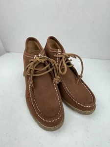 Sperry Top Sider Women Leather Brown Suede Wedge Booties Boots Size 8.5M #1D - Picture 1 of 10