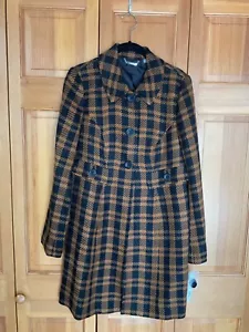 *BNWT* Apt 9 Copper/Black Plaid Coat Size S - NO TARIFF - Picture 1 of 5