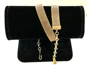 Vintage Coro Craft Choker Necklace - 16" - Gold Tone Signed - Picture 1 of 7