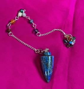 Lapislazuli Deep Blue Metamorphic Rock Weisheit Wahrheit Erleuchtung Pendel - Bild 1 von 5